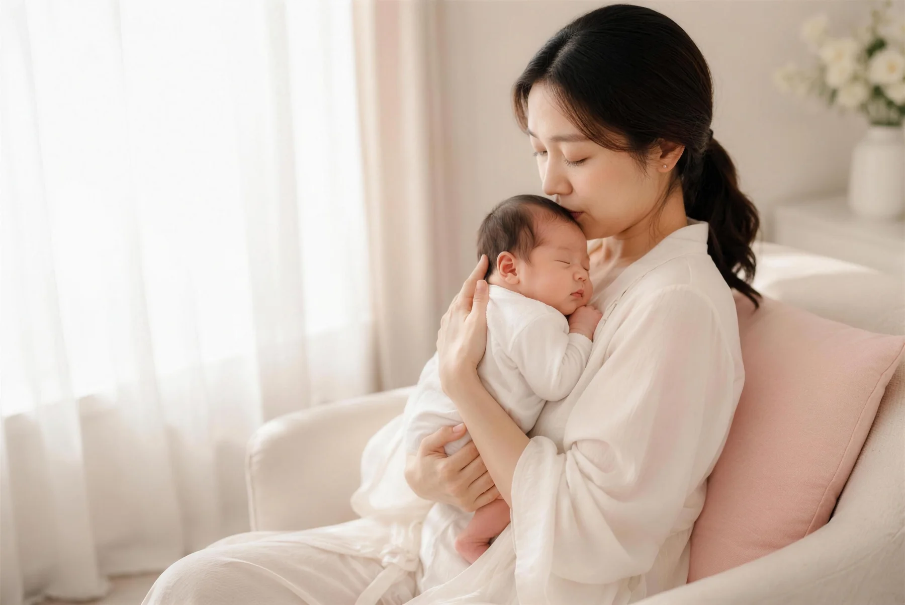 임산부 케어를 받고 있는 모습